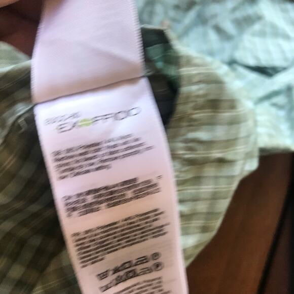 Exofficio Green Plaid Button Down Hiking Fishing Shirt Mens Size XL - Picture 8 of 8